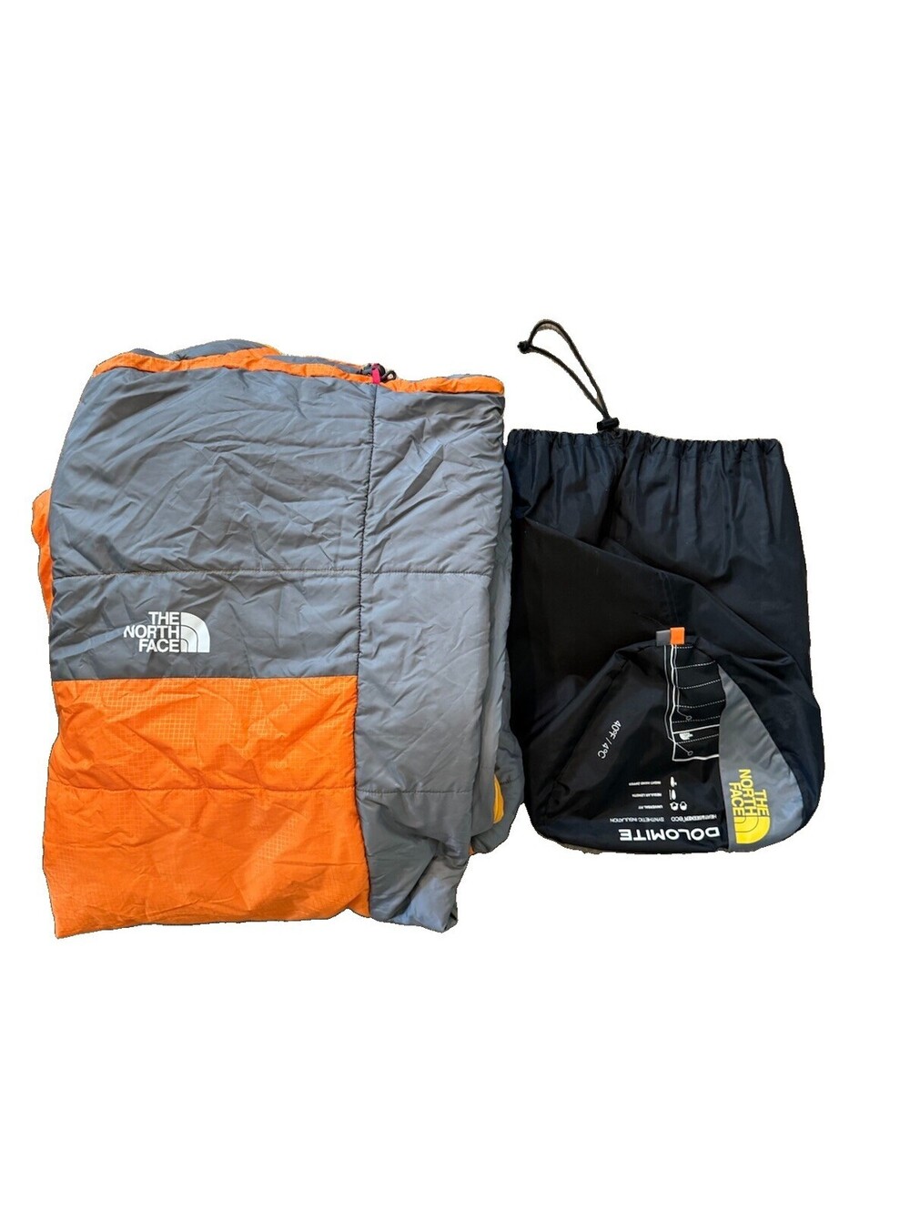 The North Face Dolomite 40ยฐF Sleeping Bag Regular Heatseeker Eco Gray Orange